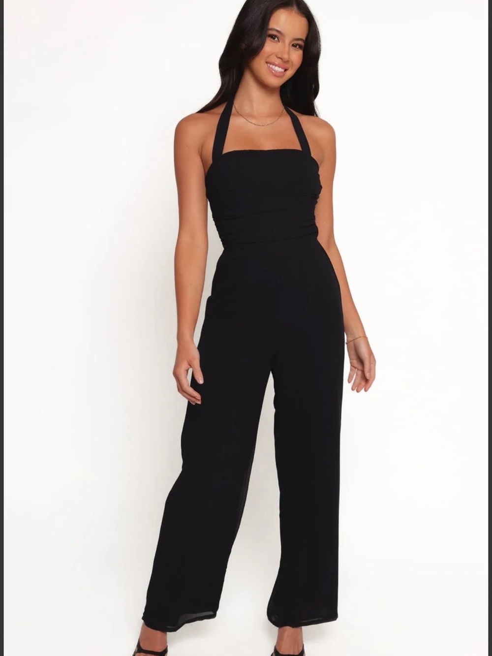 Halter Top Black Jumpsuit